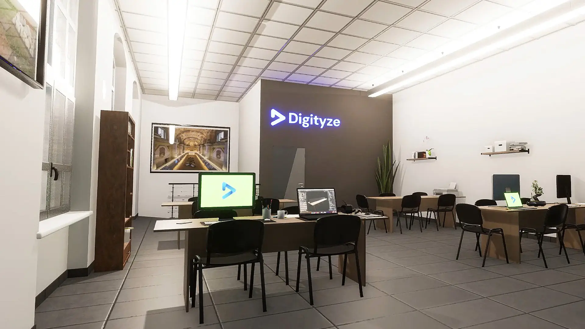 Render statico di un progetto in Realtà Virtuale navigabile - settore edilizia ed arredamento - Digityze - A colori