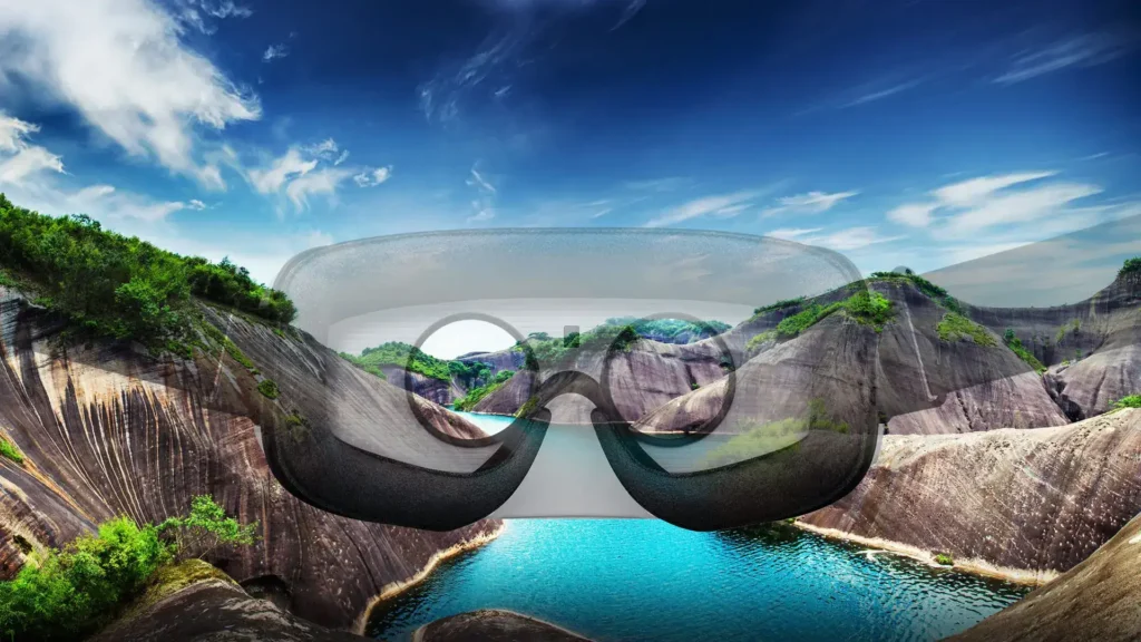 Un visore VR permette di compiere un viaggio nella natura incontaminata